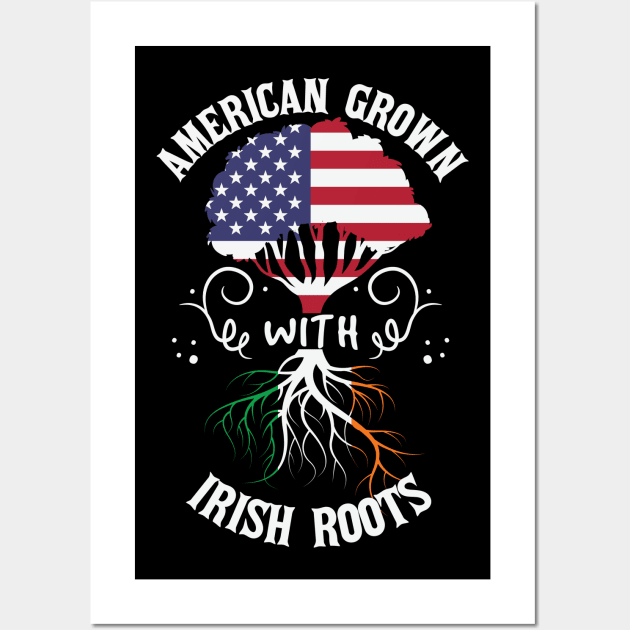 american grown with irish roots Wall Art by busines_night